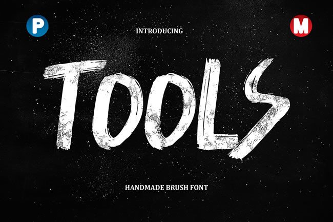 Tools: A Handmade Brush Typeface for Creative Projects